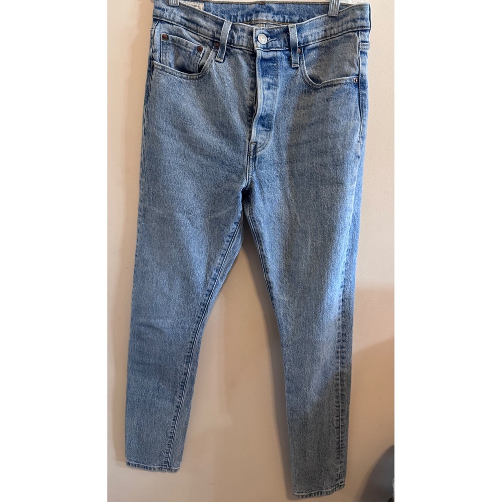 Levi's 501 Stonewash Jeans Straight Leg Denim Classic Blue Jeans 28 x 32